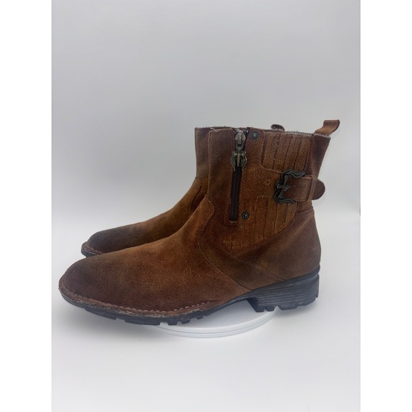MARK NASON Lounge U Rock Boot‎ Cross Brown Suede Leather Shoe Mens Buckle Chukka main image 9